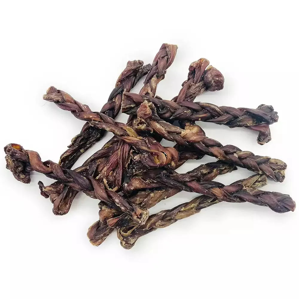 Discover our Braided Lamb Gullet Treats! High in protein and gluten-free, they're perfect for training rewards, supporting dental health, and are easily digestible, even for dogs with sensitive stomachs!