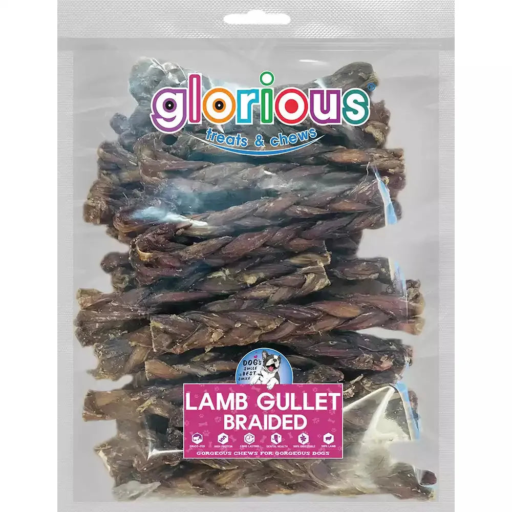 Discover our Braided Lamb Gullet Treats! High in protein and gluten-free, they're perfect for training rewards, supporting dental health, and are easily digestible, even for dogs with sensitive stomachs!