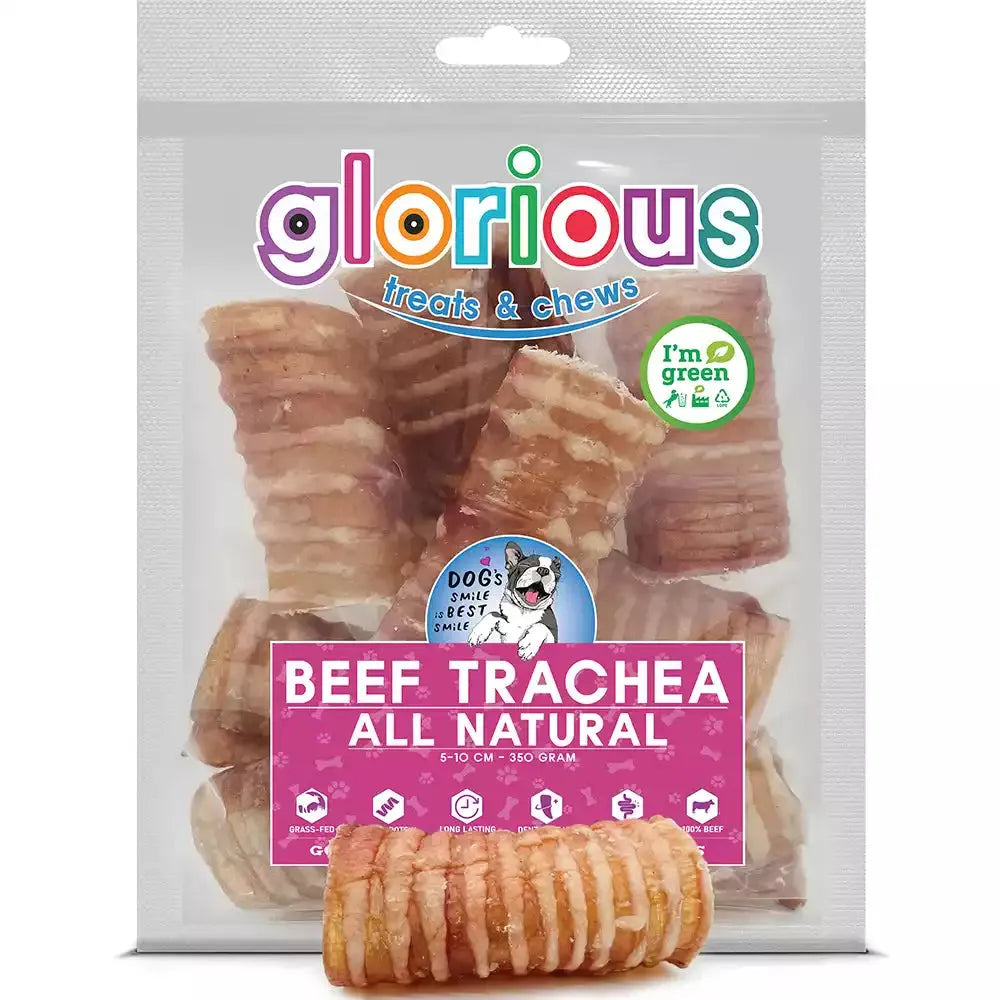 Enjoy our 100% natural Beef Trachea Dog Chews! Perfect for training, these grain-free treats support dental health, muscle development, and provide long-lasting chewing entertainment for your dog.