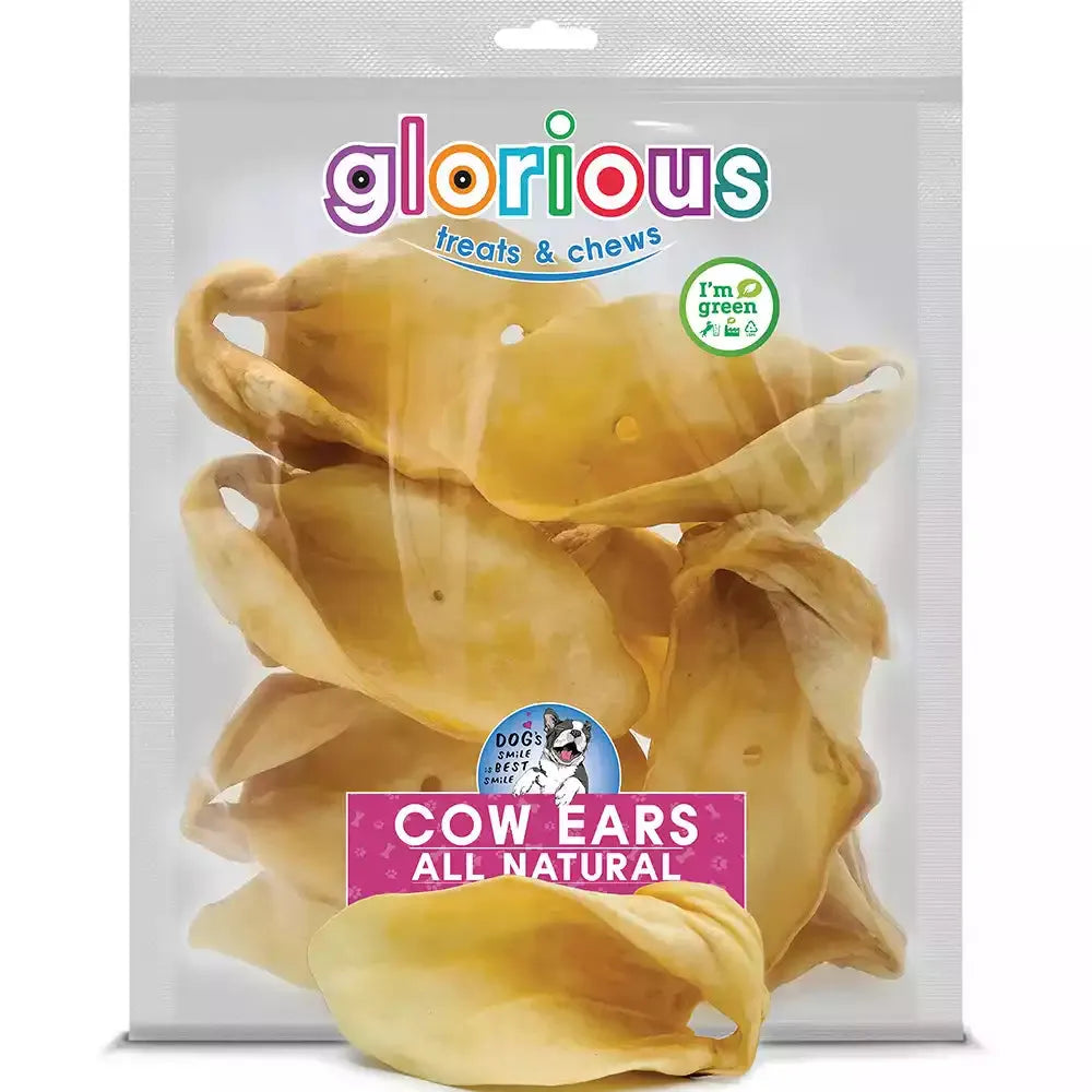 High-protein, low-fat Cow Ears for Dogs! Natural dental health tool, suitable for all sizes, with no artificial ingredients. A delightful, healthy chew your dog will love!