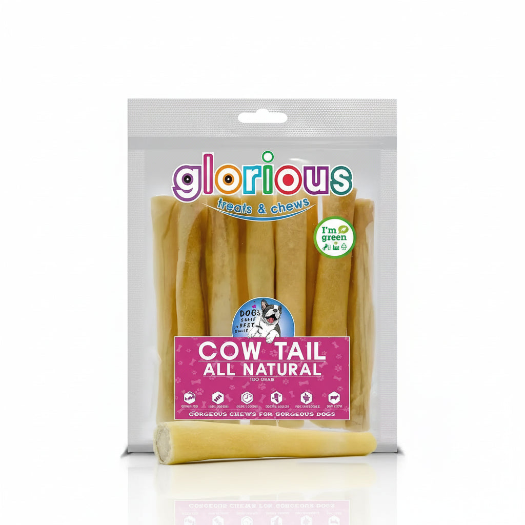 Discover our Natural Bone-In Beef Tails for dogs! High-protein, gluten-free Tails Dog Food alternative, these beef tails promote dental health & relieve stress for all dog sizes.
