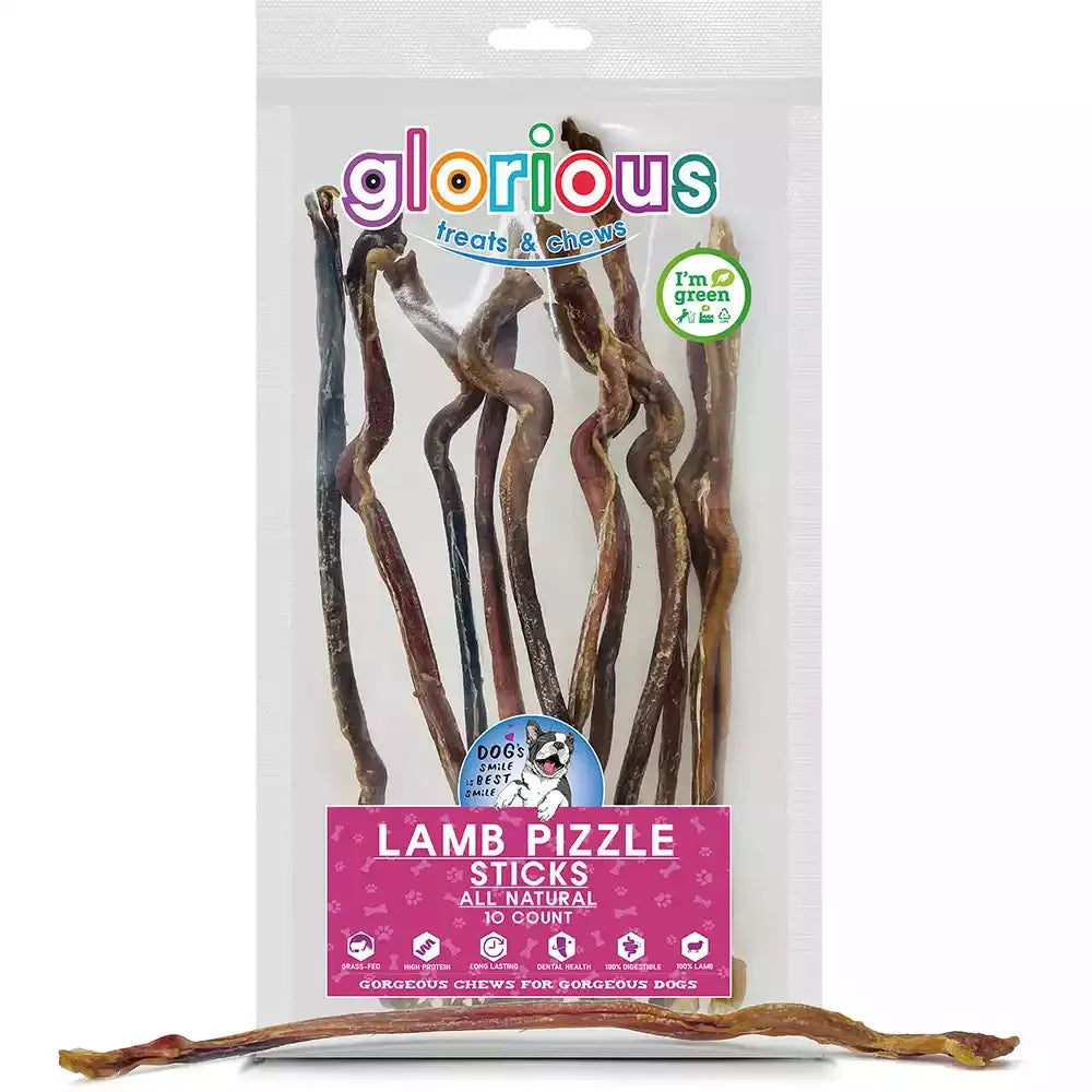 Indulge your pet with Lamb Pizzle Sticks, a tasty, nutrient-rich snack that supports dental health and provides long-lasting enjoyment for all dogs.