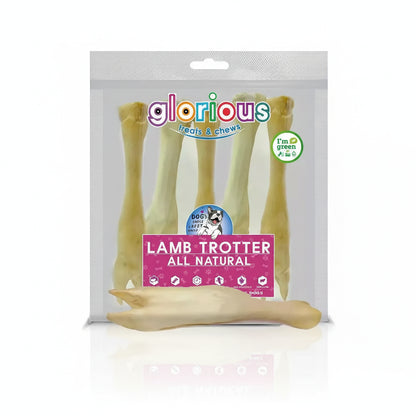Indulge your pet with 100% Natural Lamb Trotters! Promoting dental health, rich in essential minerals, and air-dried for flavor preservation, these treats are a delight for medium to large dogs!
