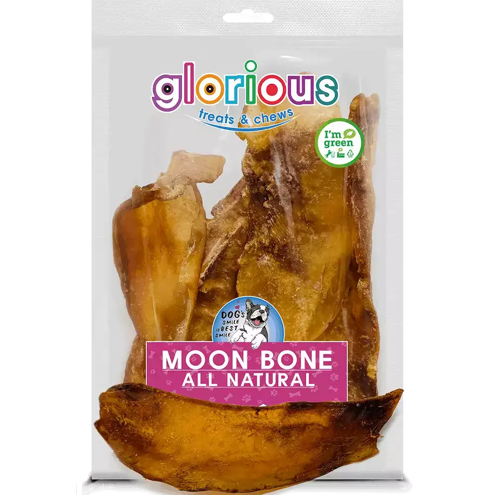 Indulge your pet with 100% Natural Moon Bones for dogs. High in protein, low in fat, and beneficial for dental health, these treats are irresistible and healthy!